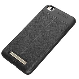 Чехол для Xiaomi Redmi 4A (черный, узор кожа)