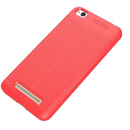 Чехол для Xiaomi Redmi 4A (красный, узор кожа)