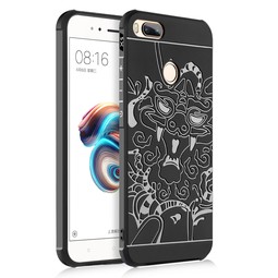 Чехол для Xiaomi Mi A1/Mi5X дракон (черный, противоударный)