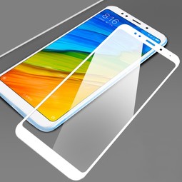 Защитное стекло 2.5D для Xiaomi Redmi 5 (белое) Полноразмерное