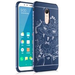 Противоударный чехол Дракон для Xiaomi Redmi 5 Plus (темно-синий)