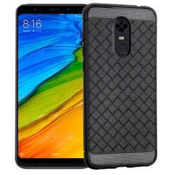 Чехол для Xiaomi Redmi 5 Plus TPU (тканый узор, черный)