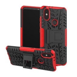Противоударный чехол с подставкой Hybrid Armor для Xiaomi Mi A2 / Mi 6X (красный)
