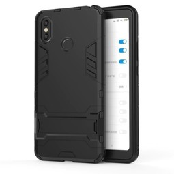 Противоударный чехол Armor Case для Xiaomi Mi Max 3 с подставкой (черный)