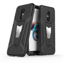 Противоударный чехол для Xiaomi Redmi 5 Plus с железной пластиной (черный)